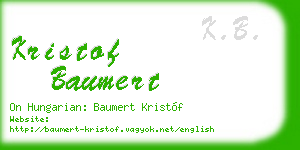 kristof baumert business card